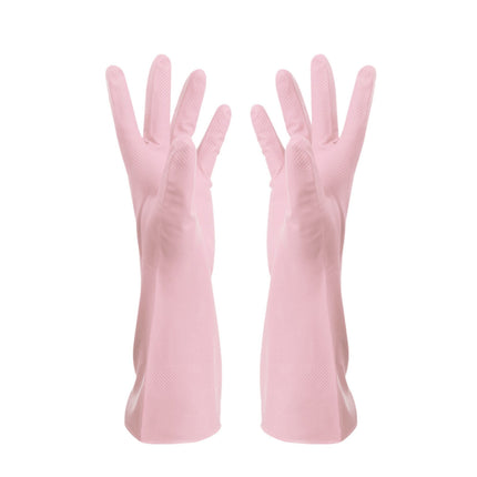 Clearance! JWDX Apron Sleeve, Apron Sleeve Promotion, Gloves Gloves Washing Hand Rubber Long Cleaning Warm Gloves Kitchen Latex Dish Washing Tool Dishes Gauntlets Kitchen Dining Bar Pink.