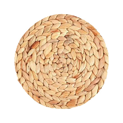 Clearance! JWDX Woven Placemat, Desktop Ornament Promotion, Household Pure Hand Woven Water Hyacinth Grass Mat Cup Bowl Pot Plate Anti Scalding Heat Insulation Table Decoration Mat B.