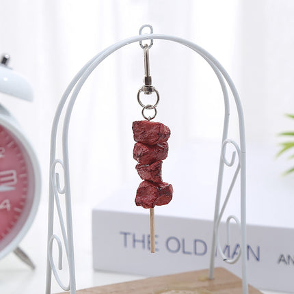 Clearance! JWDX Pendant, Hangs Promotion, Meat Skewer Keychain Meat Skewer Photography Props Fun Food and Play Ornaments AA.