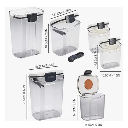 Clearance! JWDX Storage, Food Storage Promotion, Orliya Baking Storage Set Orliya Baking Containers Storage Set with Labels Flour Sugar Storage Containers Set Airtight A C.