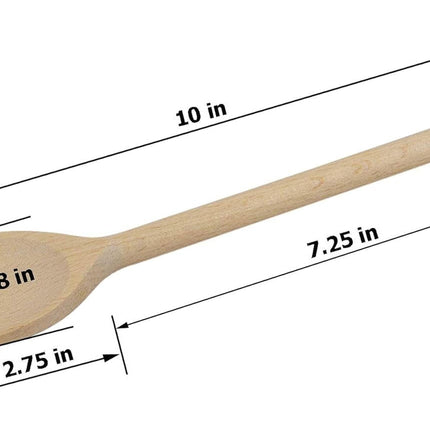 3Pcs 10 Inch Long Wooden Spoons for Cooking - Oval Wood Mixing Spoons for Baking, Cooking, Stirring - Sauce Spoons Brown.