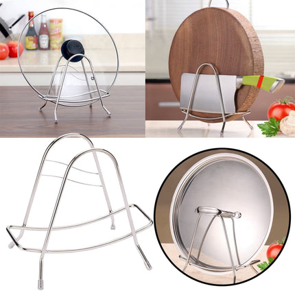 Eewia Rack Clearance! Stainless Steel Cutting Board Rack Household Pot Cover Rack Sitting Kitchen Chopping Board Shelving Shelving Sticky Board Cutting Board Rack Countertop, Include 1*Storage Rack Silver.