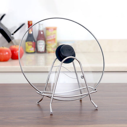 Eewia Rack Clearance! Stainless Steel Cutting Board Rack Household Pot Cover Rack Sitting Kitchen Chopping Board Shelving Shelving Sticky Board Cutting Board Rack Countertop, Include 1*Storage Rack Silver.