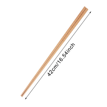 JWDX Tableware Clearance! 1 Pair of Extra Long Wooden Noodles Kitchen Cooking Frying Chopsticks for Home Kitchen, Stainless Steel Bowl Promotion Include 1 Pair of Chopsticks AS shown.