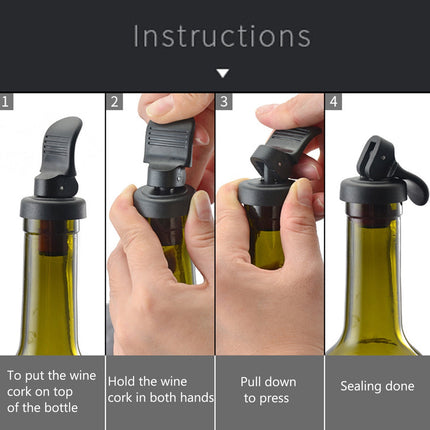 JWDX Wine Stopper Clearance! Red Wine Stopper Pumping Fresh Keeping Stopper Manually Press Down Wine Bottle Stopper Champagne Stopper Wine Vacuum Wine Stopper, Include 1X Wine Bottle Stopper White.
