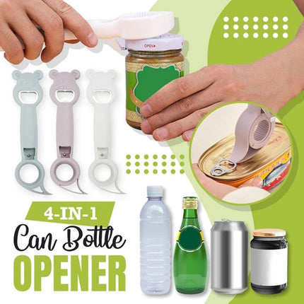 JWDX Bottle and Can Openers Clearance! Opener 4Pcs Can Cap Canned Bottle Home Bottle Multifunctional 4-In-1 Kitchen，Dining & Bar, Four in One Corkscrew Promotion Include 4 × Bottle Opener AS shown.