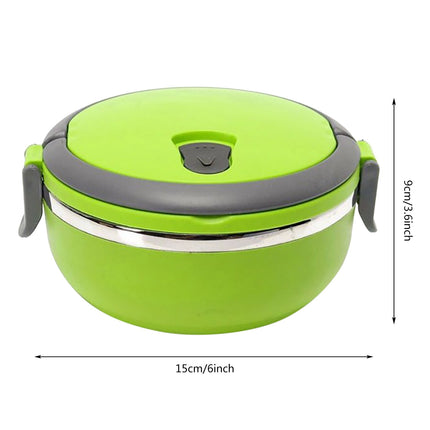 JWDX Storage Containers Clearance! Stainless Steel Round 1 Layer Insulated Food Thermal Containers Lunch Box Case, Storage Container Promotion Include 1Pc Round Lunch Box Green.