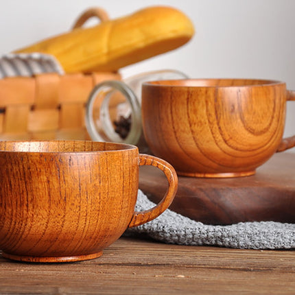 JWDX Glass and Bottle Clearance! Cup Wooden Beer Tea Juice Milk Water Handmade Wood Mug Coffee Primitive Glass&Bottle, Kitchen Cups Promotion Include 1X Cup Gold.