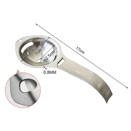 JWDX Bakeware Clearance! Kitchen Silver Egg Yolk Steel Tool Separator White Stainless Gadget Cooking Kitchen，Dining & Bar, Kitchen Fork Promotion Include 1X Egg White Separator Silver.