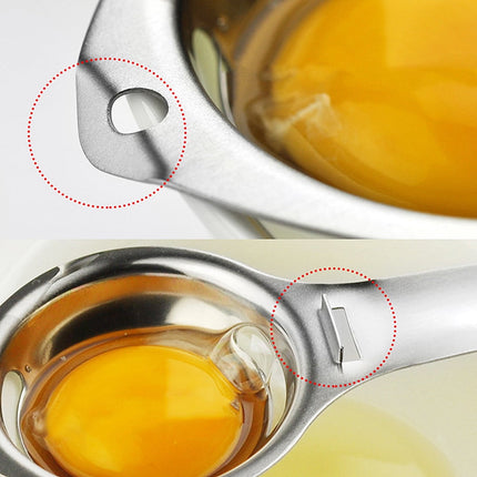 JWDX Bakeware Clearance! Kitchen Silver Egg Yolk Steel Tool Separator White Stainless Gadget Cooking Kitchen，Dining & Bar, Kitchen Fork Promotion Include 1X Egg White Separator Silver.