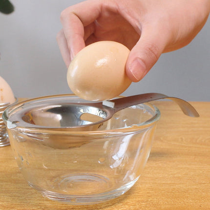 JWDX Bakeware Clearance! Kitchen Silver Egg Yolk Steel Tool Separator White Stainless Gadget Cooking Kitchen，Dining & Bar, Kitchen Fork Promotion Include 1X Egg White Separator Silver.