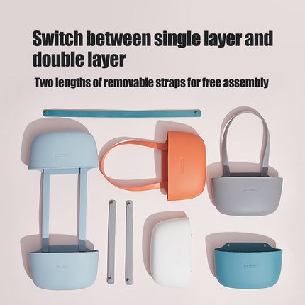 JWDX Drain Rack Clearance! Double Layer Kitchen Sink Storage Hanging Bag Home Multis Function Faucet Debris Storage, Kitchen Drain Rack Promotion Include 1Pc Drain Basket C.