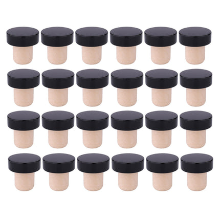 JWDX Wine Stopper Clearance! 24Pc T Shaped Stopper Cork Wine Stopper Bottle Stoppers Reusable Wine Bottle Stopper Sealing Plug Bottle Cap for Wine Beer Bottles, Include 24Pc Beer Bottle Stopper Black.