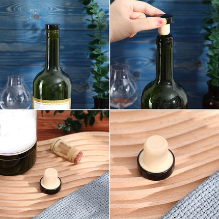 JWDX Wine Stopper Clearance! 24Pc T Shaped Stopper Cork Wine Stopper Bottle Stoppers Reusable Wine Bottle Stopper Sealing Plug Bottle Cap for Wine Beer Bottles, Include 24Pc Beer Bottle Stopper Black.