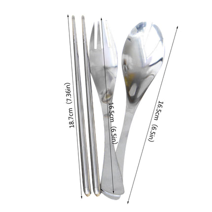 JWDX Tableware Clearance! Portable Cutlery Set 3Pcs Stainless Steel Knife Fork Spoon Family Travel Camping Cutlery Green.