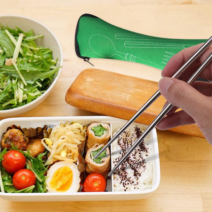JWDX Tableware Clearance! Portable Cutlery Set 3Pcs Stainless Steel Knife Fork Spoon Family Travel Camping Cutlery Green.