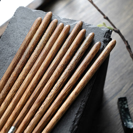 JWDX Tableware Clearance! Household High-Grade Non-Lacquered Non-Slip Light Chopsticks Wooden Luxury Kitchen，Dining Bar, Stainless Steel Bowl Promotion Include 1 Pair of Wooden Chopsticks AS shown.