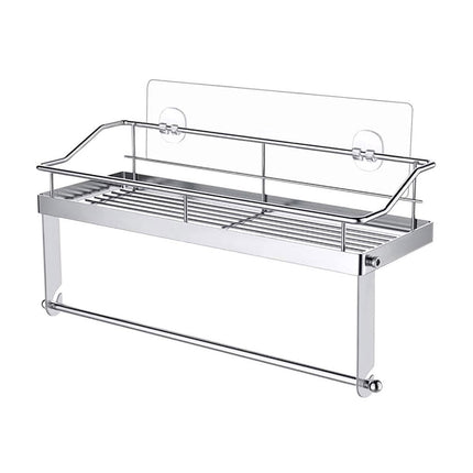 JWDX Rack Clearance! with Shelf Basket Holder Wall Towel for Kitchenbathroom Storage Paper Adhesive Bathroom Products, Brush Shelf Promotion Include Shelf, 2 Films Silver.