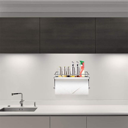 JWDX Rack Clearance! with Shelf Basket Holder Wall Towel for Kitchenbathroom Storage Paper Adhesive Bathroom Products, Brush Shelf Promotion Include Shelf, 2 Films Silver.