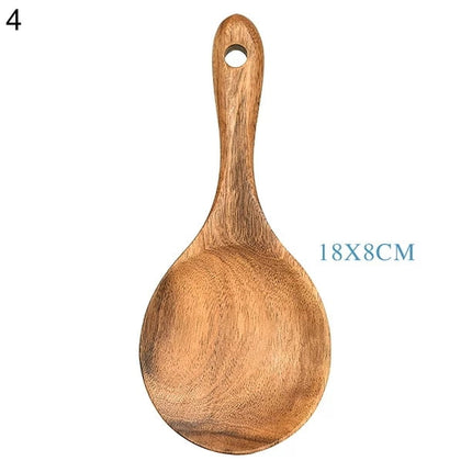 JWDX Cooking Utensils Clearance! Wooden Rice Spoon Rice for Rice Potato Desserts Teak Wood Rice Serving Spoon Rice Cooker Spatula 7*3.2Inch, Cooking Utensils Promotion Include Rice Spoon X1 Khaki.