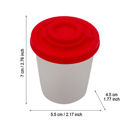 JWDX Seasoning Box Clearance! Pepper Shakers Proof Set of Shaker to Go Camping Picnic Outdoors Kitchen Lunch Boxes Travel Set Clear with Red Covers Lids Plastic Airtight, Include 1X Medium Spice Jar White.