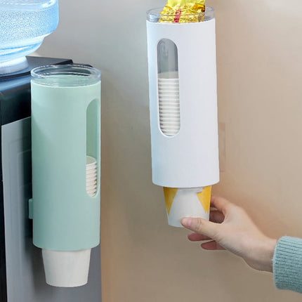 JWDX Rack Clearance! Plastic Cup Fetcher for Household Use Home Office Paper Cup Holder Disposable Cup Holder Portable, Wire Shelving Promotion Include 1X Paper Cup Holder Green.