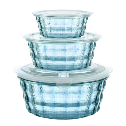 JWDX Food Storage Clearance! Fruit Box Fruit Containers with Tureen Bowl Clear Plastic Container Plastic Container Sealed Container Cereal Oatmeal Food Box 3Pc Clearance Sale Blue.