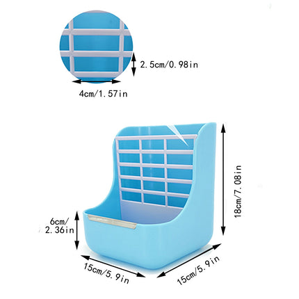 JWDX Rack Clearance! 2 in 1 Food Hay Feeder for Rabbit Indoor Hay Feeder for Rabbit Feeder Bowls Use for Grass Food, Wire Shelving Promotion Include 1Pc Storage Rack Blue.