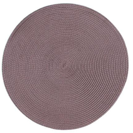 JWDX Placemats, 4 Pieces of Hand-Woven Placemats Insulation Mats Dining Table Anti-Slip Mats Clearance! Woven Spiral Table Placemats 15 Inches Round Set of 4 Non Slip Dining & Kitchen Table Mats Brown.