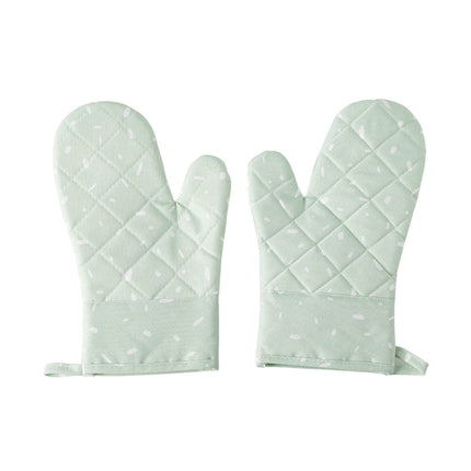 JWDX Oven Mitts Clearance! Premium Silicone Slip Oven Set Soft Flexible Oven Gloves Heat Kitchen Cooking Mitts Hands From Hot Surfaces Cookie Sheets Pair Set of 2, Include 1 Pair of Gloves Green.
