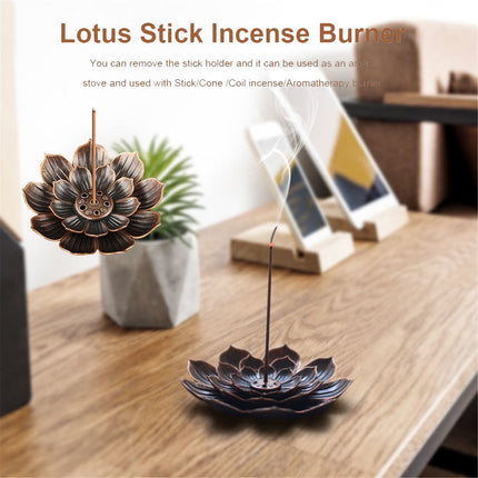 JWDX Rack Clearance! Ash Incense with Burner Brass Flower Burner Yoga Catcher Rack Stick Incense Tea Other, Storage Rack Promotion Include 1*Sandalwood Tray Brown.