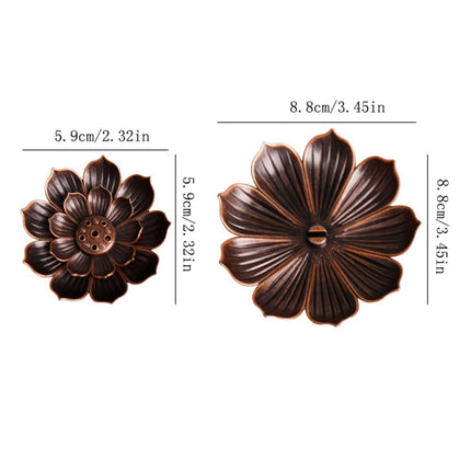 JWDX Rack Clearance! Ash Incense with Burner Brass Flower Burner Yoga Catcher Rack Stick Incense Tea Other, Storage Rack Promotion Include 1*Sandalwood Tray Brown.