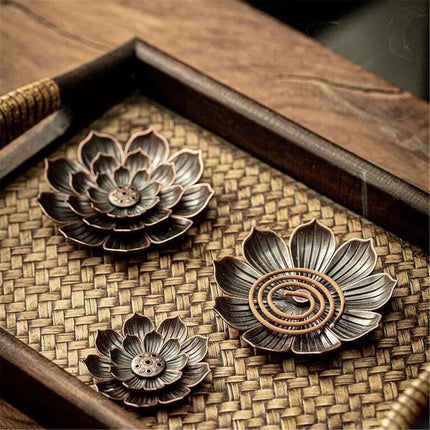 JWDX Rack Clearance! Ash Incense with Burner Brass Flower Burner Yoga Catcher Rack Stick Incense Tea Other, Storage Rack Promotion Include 1*Sandalwood Tray Brown.