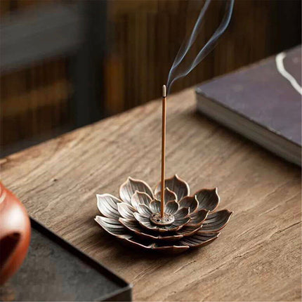 JWDX Rack Clearance! Ash Incense with Burner Brass Flower Burner Yoga Catcher Rack Stick Incense Tea Other, Storage Rack Promotion Include 1*Sandalwood Tray Brown.