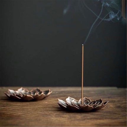 JWDX Rack Clearance! Ash Incense with Burner Brass Flower Burner Yoga Catcher Rack Stick Incense Tea Other, Storage Rack Promotion Include 1*Sandalwood Tray Brown.