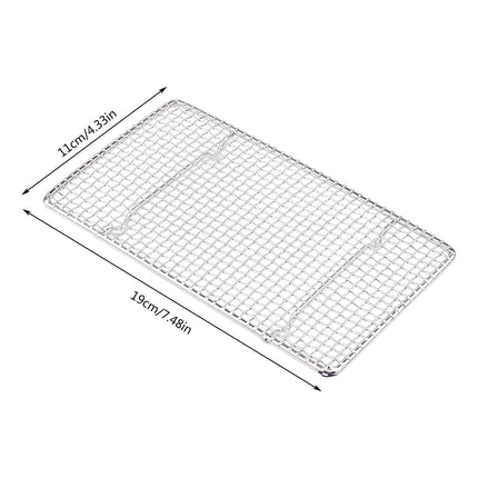 JWDX Barbecue Grill Clearance! Outdoor Home Cooking Stainless Steel Barbecue Rectangular Semicircular Multi Shape Multi Size Storage Barbecue Net, Tempura Fried Food Net Rack Japanese Cuisine S6-E.