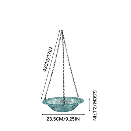 JWDX Bird Feeders for Outdoors Clearance! Hanging Bird Bath Plastic Bird Bath Plate Hanging Tray for Outdoors Hanging Bird Water or Bird Seed Hanging Bird Feeder for Outdoors Bird Bath Bowl S4-Blue.