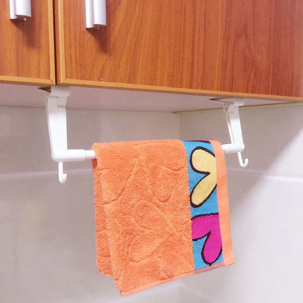 Clearance School Supplies! JWDX Cabinet Door Back Towel Rack Rag Hanger Hook, Plastic Paper Hanger Toilet Towel Door Bathroom Rack Hanging Facial Kitchen Kitchen，Dining and Bar White.