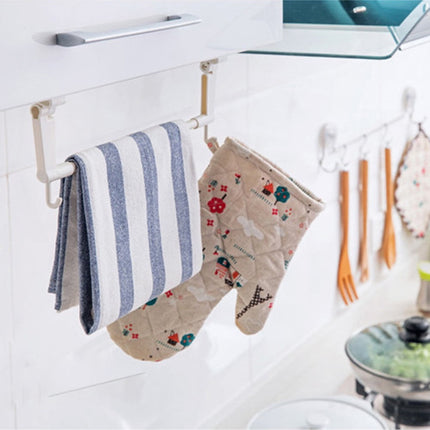 Clearance School Supplies! JWDX Cabinet Door Back Towel Rack Rag Hanger Hook, Plastic Paper Hanger Toilet Towel Door Bathroom Rack Hanging Facial Kitchen Kitchen，Dining and Bar White.