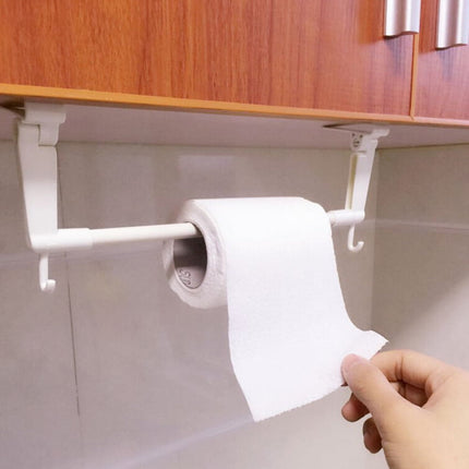 Clearance School Supplies! JWDX Cabinet Door Back Towel Rack Rag Hanger Hook, Plastic Paper Hanger Toilet Towel Door Bathroom Rack Hanging Facial Kitchen Kitchen，Dining and Bar White.