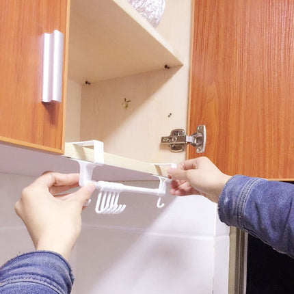 Clearance School Supplies! JWDX Cabinet Door Back Towel Rack Rag Hanger Hook, Plastic Paper Hanger Toilet Towel Door Bathroom Rack Hanging Facial Kitchen Kitchen，Dining and Bar White.