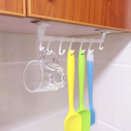 Clearance School Supplies! JWDX Cabinet Door Back Towel Rack Rag Hanger Hook, Plastic Paper Hanger Toilet Towel Door Bathroom Rack Hanging Facial Kitchen Kitchen，Dining and Bar White.