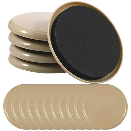 JWDX Furniture Protection Clearance! Furniture Sliders 16 Pack Plastic Rubber Sliders for Furniture Legs 3.5 Inch Furniture Carpet Moving Pads Chair Leg Floor Protectors Movers Reusable Black.