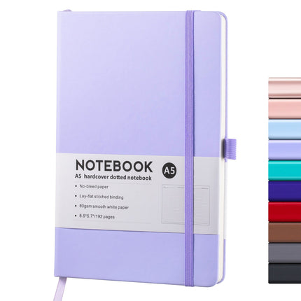 JWDX Notebook Clearance! Simple A5 Notebook Elastic Band Student Diary 96 Sheets, Lined Classic Pocket Notebook Journal Leather Hard Premium Thick Paper with Inner Pocket 3.5 W4-Purple.