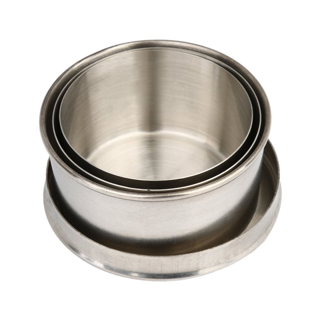 Clearance School Supplies! JWDX Medium Stainless Steel Telescopic Cup 02356, Emergency Steel Telescopic Shot Cup Glass Travel Collapsible Pocket Kitchen，Dining and Bar Silver.