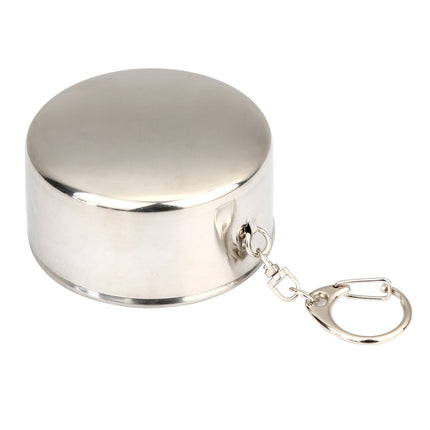 Clearance School Supplies! JWDX Medium Stainless Steel Telescopic Cup 02356, Emergency Steel Telescopic Shot Cup Glass Travel Collapsible Pocket Kitchen，Dining and Bar Silver.