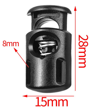 Clearance Back to School Supplies,Classroom Supplies! JWDX 50Pcs Spring Buckle No.8002, Stopper Shape Sliding Lanyard Luggage Cord Clip Rope Round Locks End 50Pcs Artscrafts and Sewing Black.