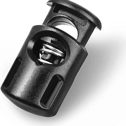 Clearance Back to School Supplies,Classroom Supplies! JWDX 50Pcs Spring Buckle No.8002, Stopper Shape Sliding Lanyard Luggage Cord Clip Rope Round Locks End 50Pcs Artscrafts and Sewing Black.