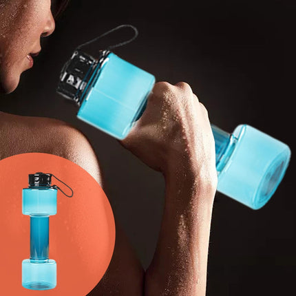 JWDX Portable Kettle Clearance, Water Bottle Multifunctional Water Bottle Dumbbell Shaped Drinking Bottles Leakproof Bottle Drinking Bottle for Gym School Cycling Outdoor Sports and Capacity Blue.
