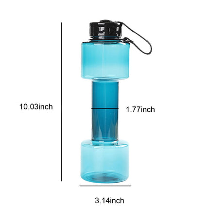 JWDX Portable Kettle Clearance, Water Bottle Multifunctional Water Bottle Dumbbell Shaped Drinking Bottles Leakproof Bottle Drinking Bottle for Gym School Cycling Outdoor Sports and Capacity Blue.